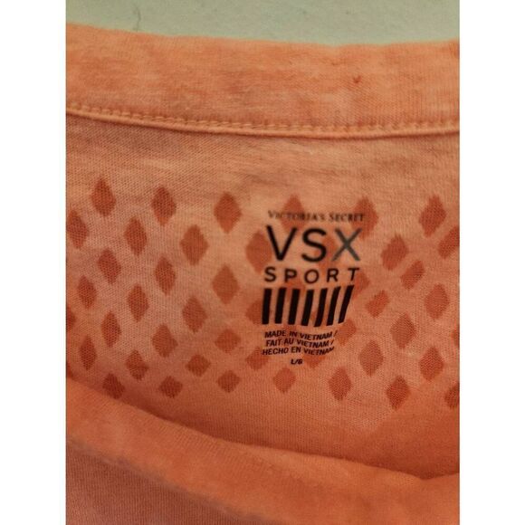 Victoria's Secret Sport VSX Size L Pink Stripe Work Out Lifting Tank Top - Picture 2 of 3